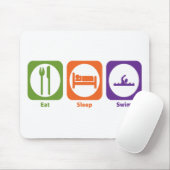 睡眠の水泳を食べて下さい マウスパッド (マウス)