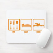 睡眠の水泳を食べて下さい マウスパッド (マウス)