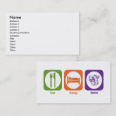 睡眠の溶接を食べて下さい 名刺 (正面/裏面)