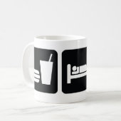 睡眠の漂流を食べて下さい コーヒーマグカップ (正面左)