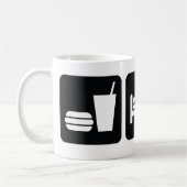 睡眠の漂流を食べて下さい コーヒーマグカップ (左)