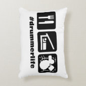 睡眠の演劇のドラムアイコンを食べて下さい アクセントクッション (正面(垂直))