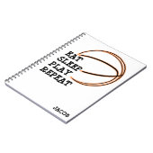 睡眠の演劇の繰り返しのバスケットボールのノートを食べて下さい ノートブック (左側)