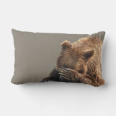 睡眠の灰色グマが付いている装飾用クッション ランバークッション (裏面)