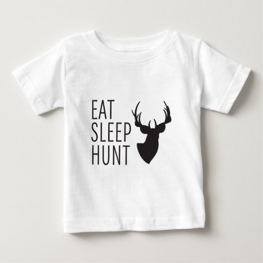 睡眠の狩りを食べて下さい ベビーTシャツ (正面)