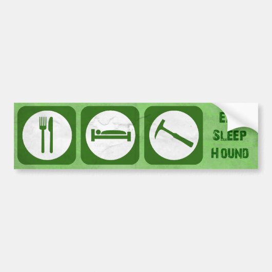 睡眠の猟犬を食べて下さい バンパーステッカー (正面)