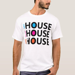 睡眠の生きている家のTシャツを食べて下さい Tシャツ