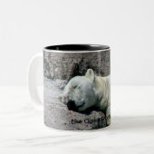 睡眠の白くまのマグ ツートーンマグカップ (正面左)