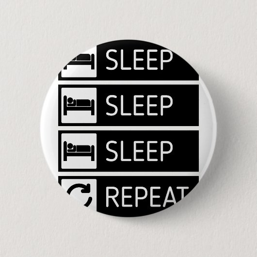 睡眠の睡眠の睡眠の繰り返し 缶バッジ (正面)