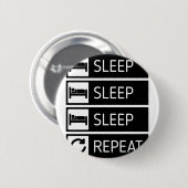 睡眠の睡眠の睡眠の繰り返し 缶バッジ (正面&裏面)