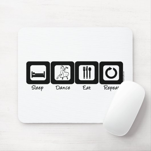 睡眠の社交ダンスは繰り返しを食べます マウスパッド (マウス)