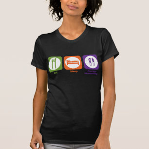 睡眠の練習の免疫学を食べて下さい Tシャツ