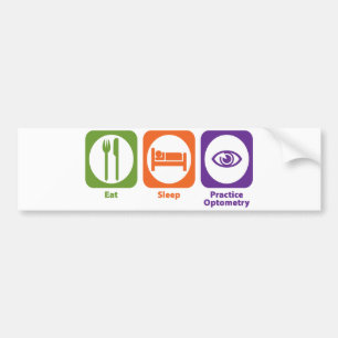 睡眠の練習のOptometryを食べて下さい バンパーステッカー
