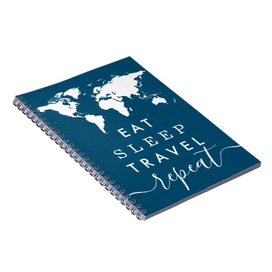 睡眠の繰り返しの一突きをあなたの色旅行ノート食べて下さい ノートブック (右側)