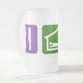 睡眠の考古学を食べて下さい フロストグラスビールジョッキ (正面左)