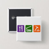 睡眠の考古学を食べて下さい 缶バッジ (正面&裏面)