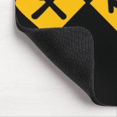 睡眠の自転車の交通標識を食べて下さい マウスパッド (コーナー)