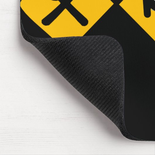 睡眠の自転車の交通標識を食べて下さい マウスパッド (コーナー)