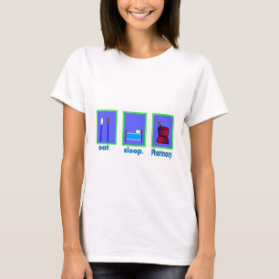 睡眠の薬学の薬剤師のギフトを食べて下さい Tシャツ
