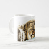 睡眠の虎猫猫 コーヒーマグカップ (正面左)