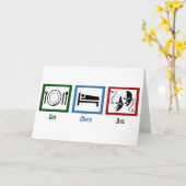 睡眠の行為を食べて下さい カード (黄色い花)