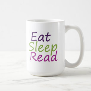 睡眠の読書を食べて下さい コーヒーマグカップ