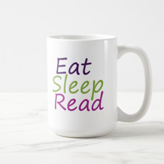 睡眠の読書を食べて下さい コーヒーマグカップ (右)