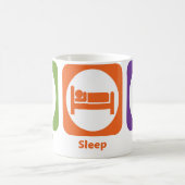 睡眠の読書を食べて下さい コーヒーマグカップ (中央)