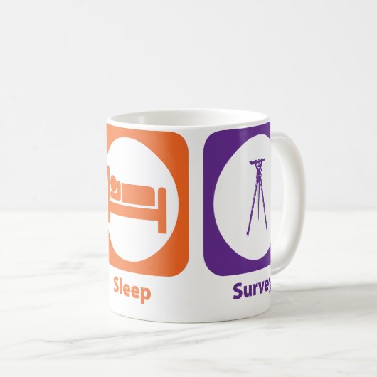 睡眠の調査を食べて下さい コーヒーマグカップ (正面右)