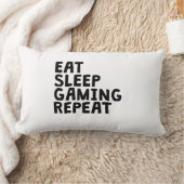 睡眠の賭博の繰り返しを食べて下さい ランバークッション (ブランケット)