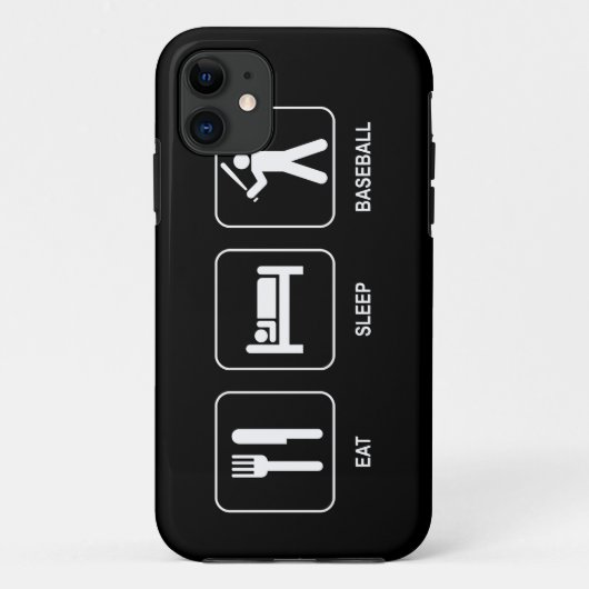 睡眠の野球を食べて下さい Case-Mate iPhoneケース (裏面)