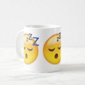 睡眠の顔Emoji コーヒーマグカップ (正面左)