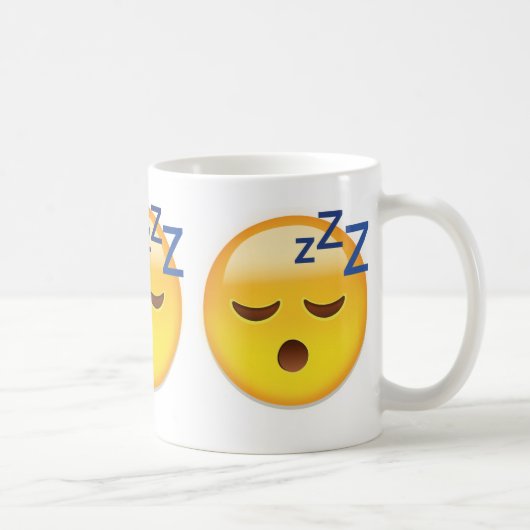 睡眠の顔Emoji コーヒーマグカップ (右)
