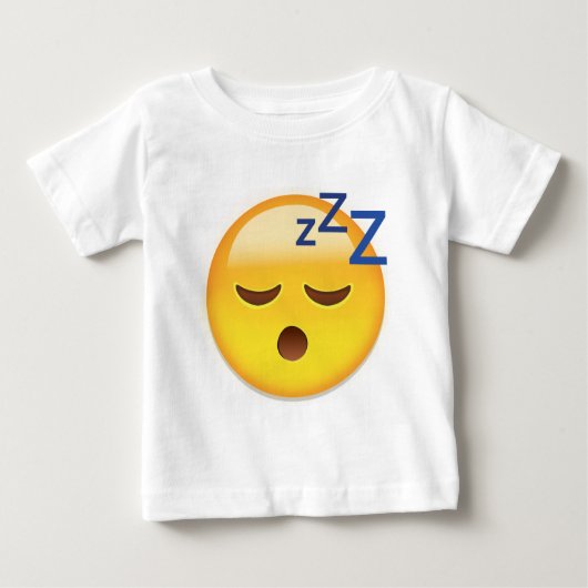 睡眠の顔Emoji ベビーTシャツ (正面)
