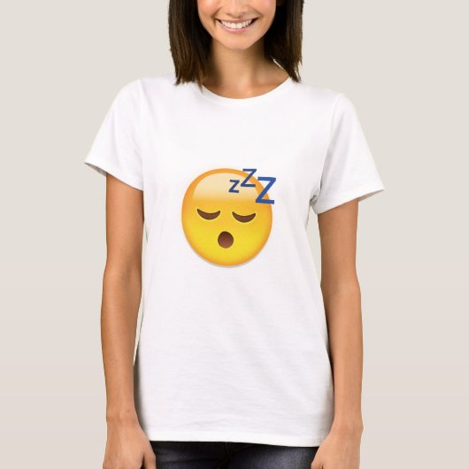 睡眠の顔Emoji Tシャツ (正面)