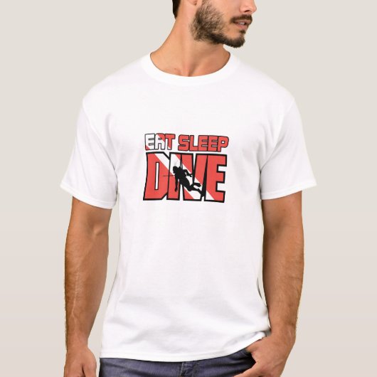 睡眠の飛び込みを食べて下さい Tシャツ (正面)