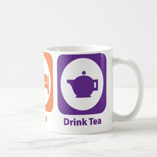 睡眠の飲み物の茶を食べて下さい コーヒーマグカップ (右)
