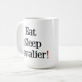 睡眠の騎士のマグを食べて下さい コーヒーマグカップ (正面左)