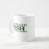 睡眠の魚を食べて下さい コーヒーマグカップ (正面左)