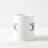 睡眠の魚を食べて下さい コーヒーマグカップ (中央)