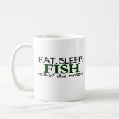 睡眠の魚を食べて下さい コーヒーマグカップ (左)