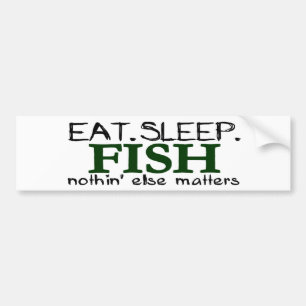 睡眠の魚を食べて下さい バンパーステッカー