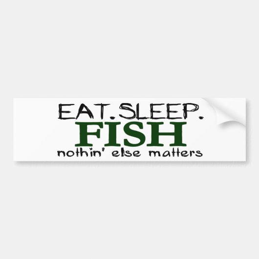 睡眠の魚を食べて下さい バンパーステッカー (正面)