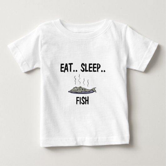 睡眠の魚を食べて下さい ベビーTシャツ (正面)