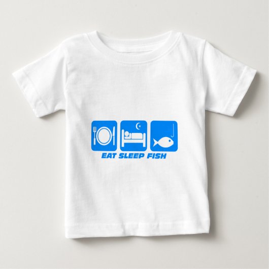 睡眠の魚を食べて下さい ベビーTシャツ (正面)