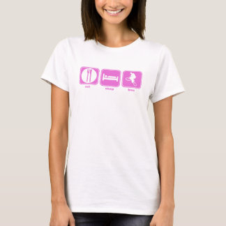 睡眠のbmxのピンクを食べて下さい tシャツ