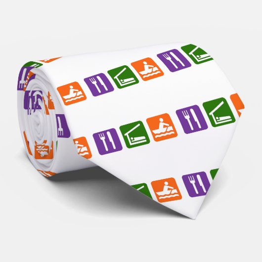 睡眠のCrewingを食べて下さい ネクタイ (ロール)