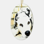 睡眠のDalmatianオーナメント セラミックオーナメント (左)