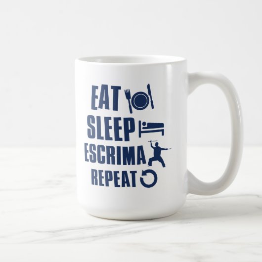 睡眠のescrimaを食べて下さい コーヒーマグカップ (右)