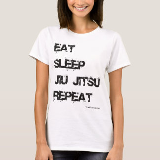 睡眠のJiu Jitsuの繰り返しを食べて下さい Tシャツ